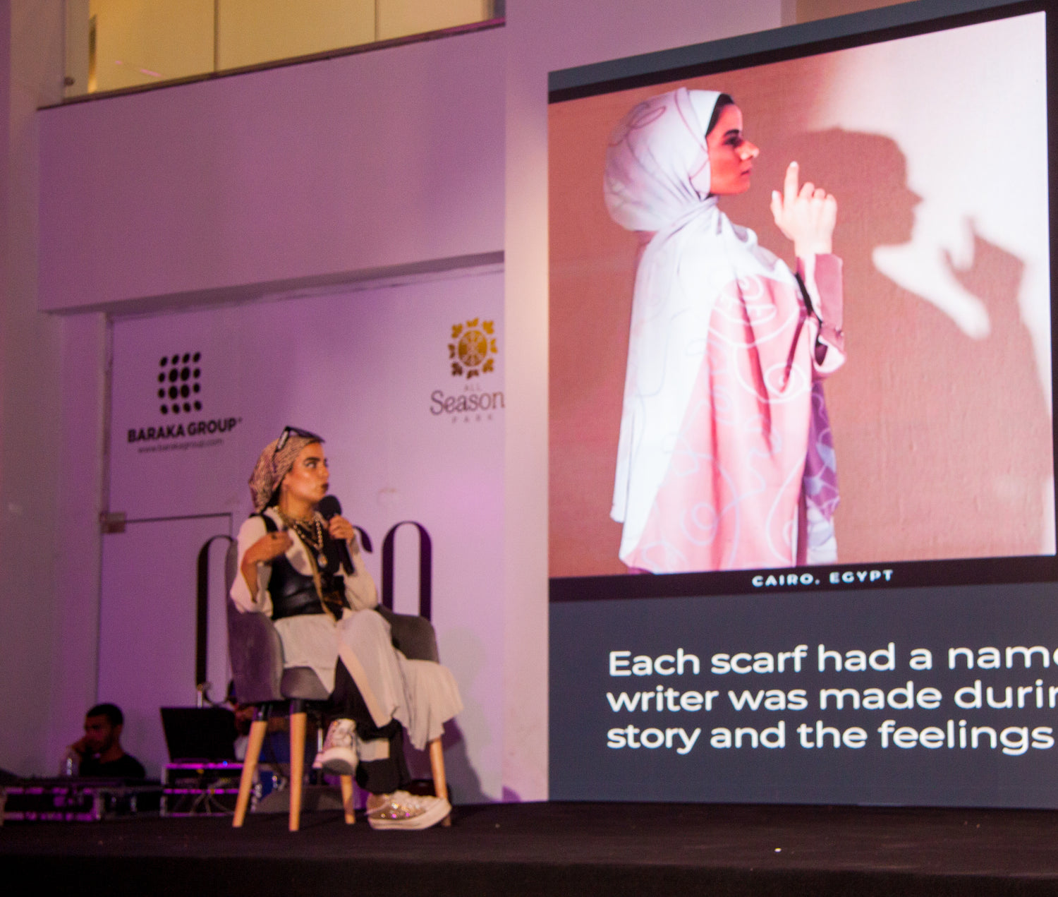 Fatma Sharmy presenting at Entrepreneurship Event. Fashion, Modest Fashion