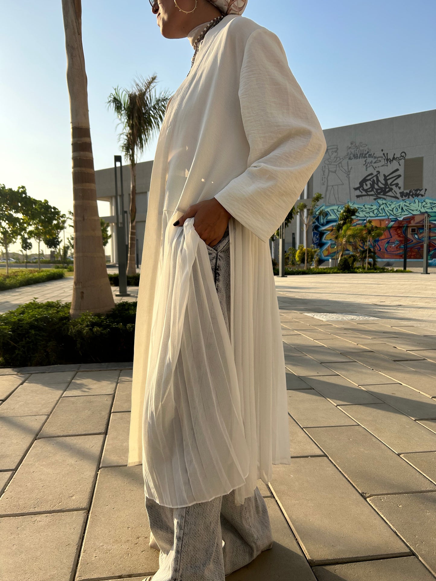 The Lace Garment Moonlight Cardigan. A cute, modest, modern summer essential || Offwhite