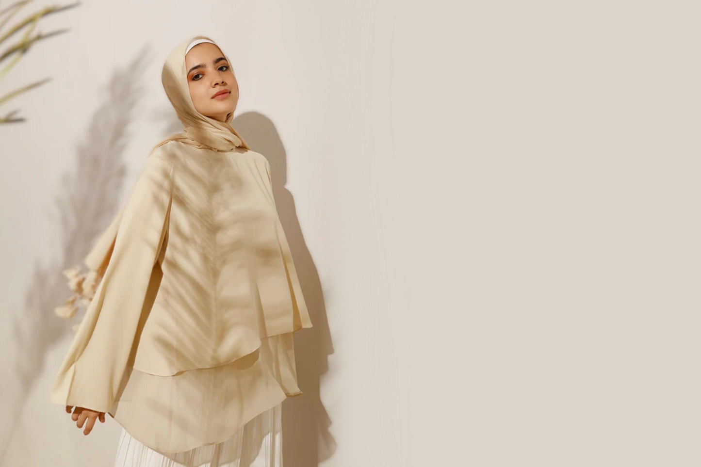 The Lace Garment Layer Up Blouse. Versatile and Chic; Comes in 7 colors || Beige