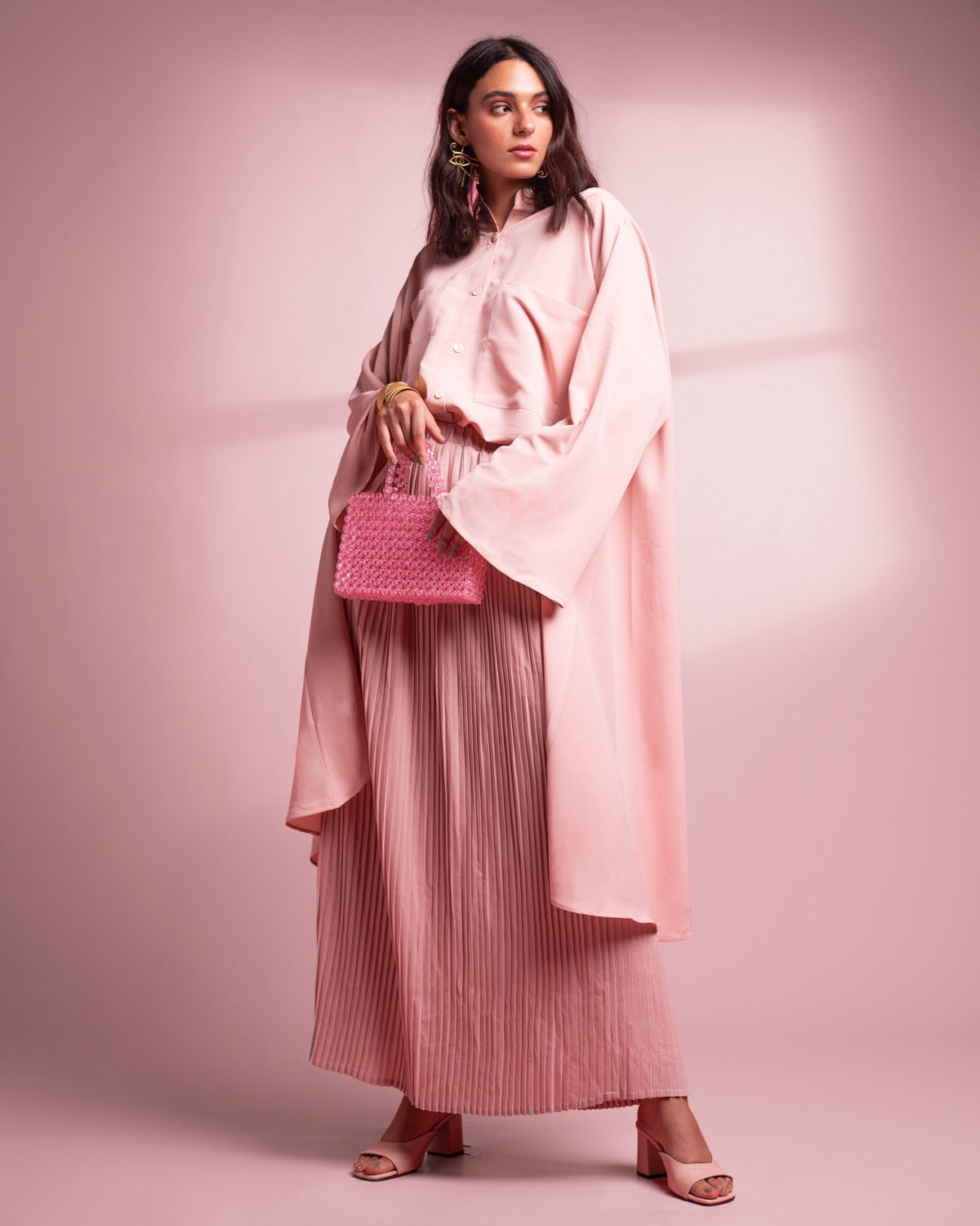 The Lace Garment Dipped Tunic. Comes in 5 colors || Pink
