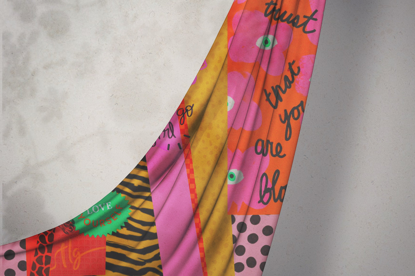 Empowered Coverup by TLG in Imported Stretch Tulle, Vibrant Prints, 59x79 inches ||