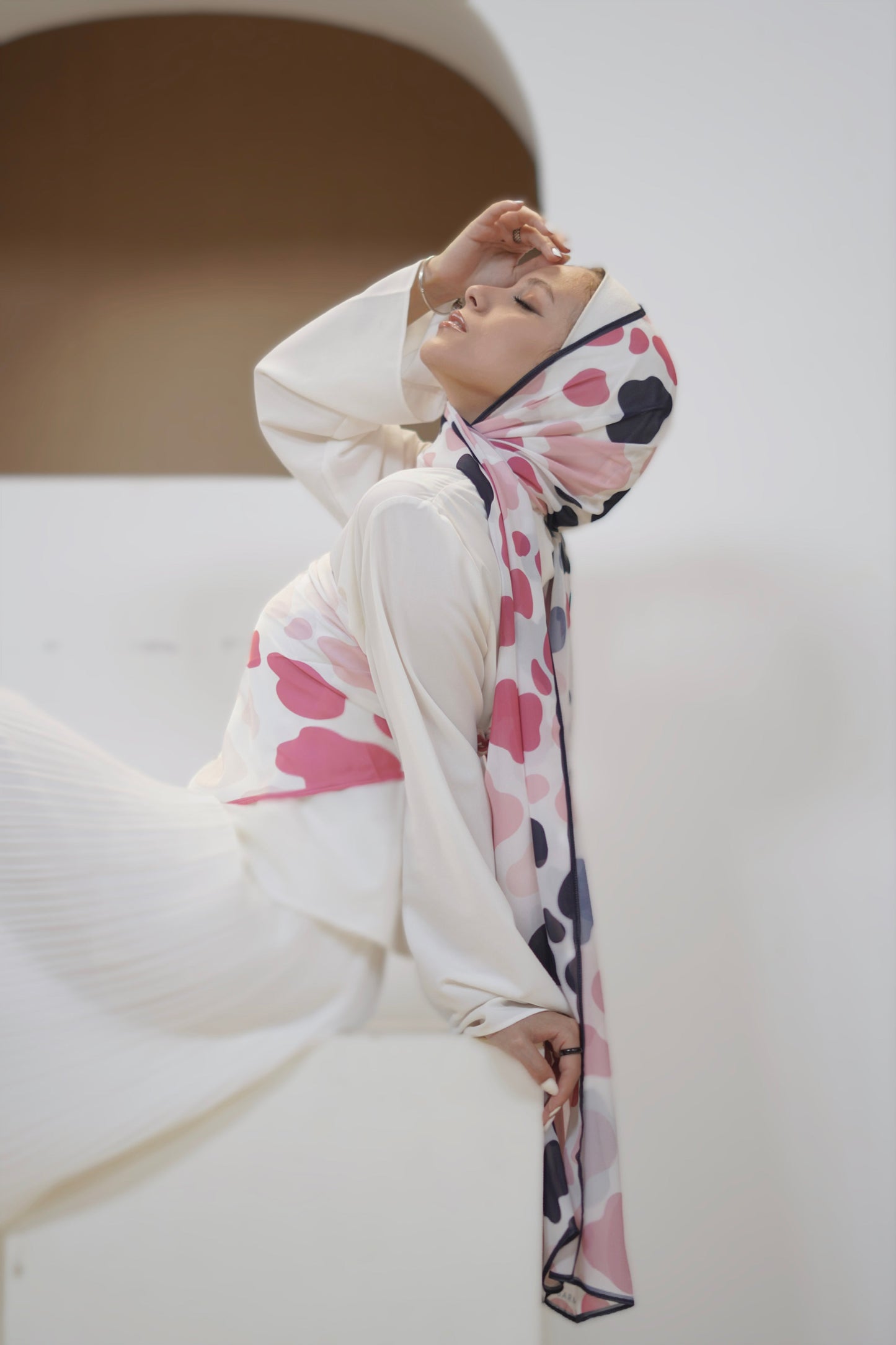 The Lace Garment Scarf, Tasty Edition! Timeless and Modern Modest Fashion - strawberry-cream ||