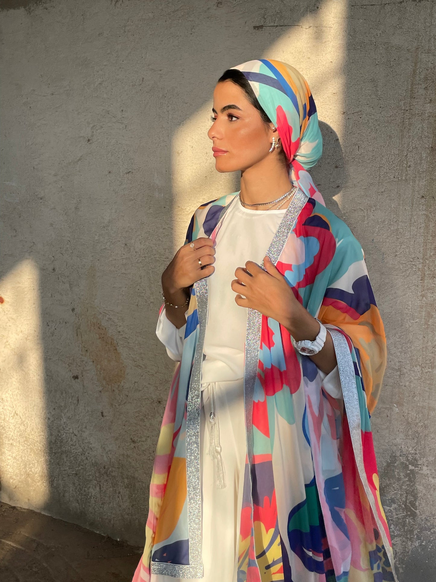 TLG Limited Edition Kimono in Imported Chiffon, Modern Modest Fashion Statement ||