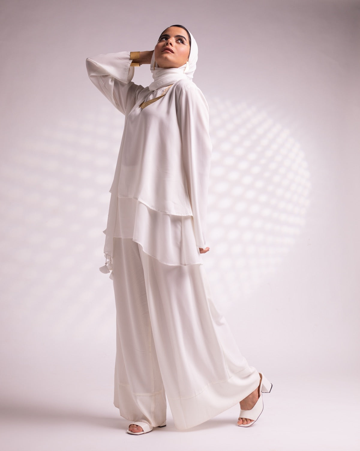 The Lace Garment Layer Up Blouse. Versatile and Chic; Comes in 7 colors || White