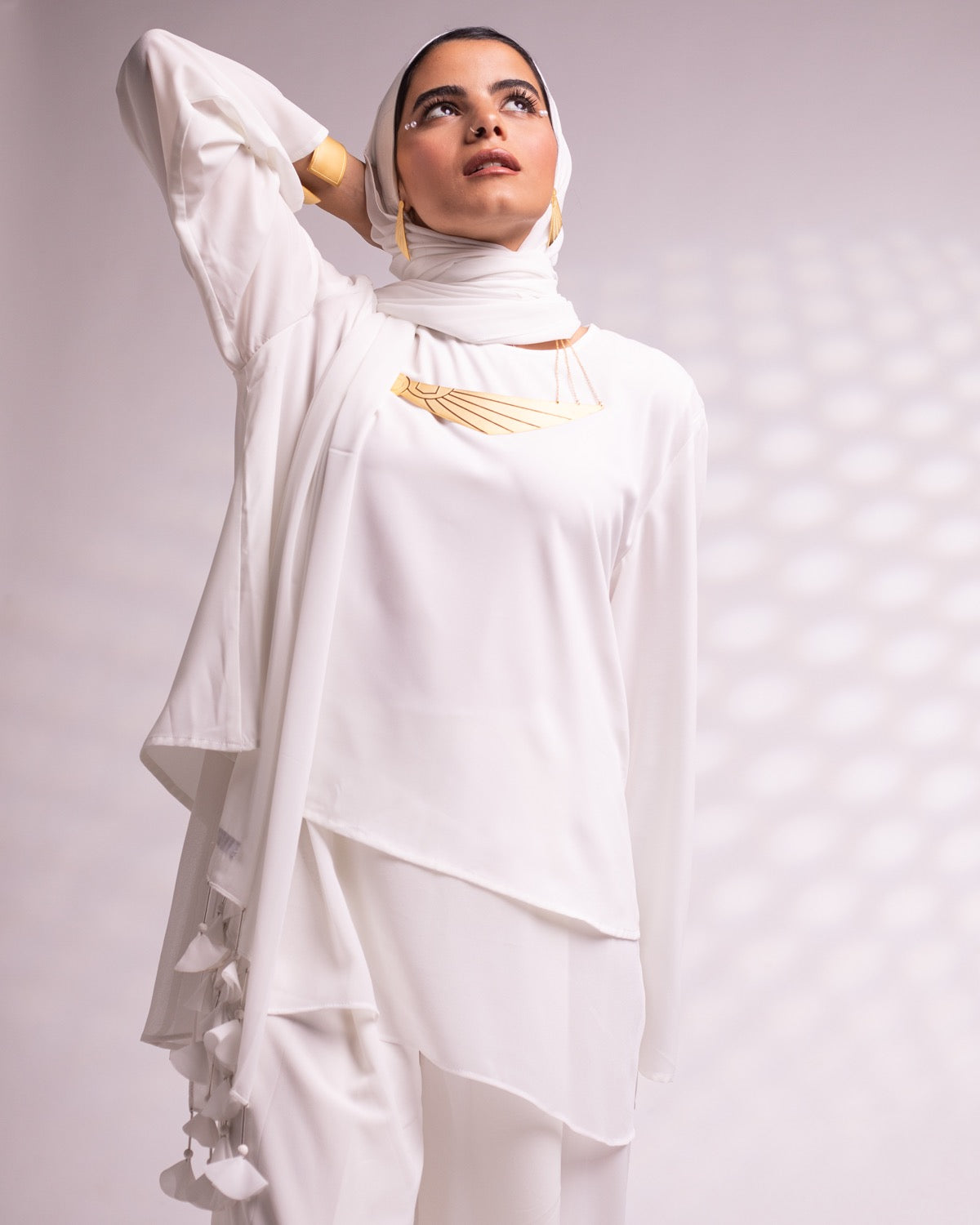 The Lace Garment Layer Up Blouse. Versatile and Chic; Comes in 7 colors || White