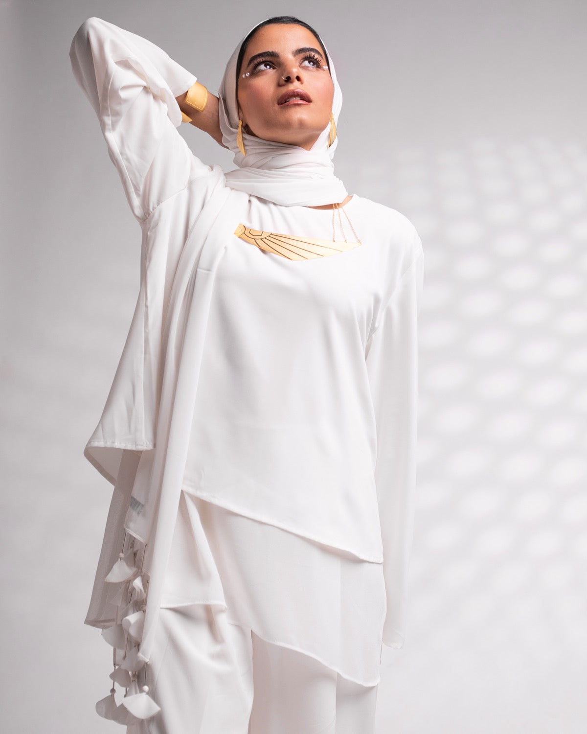 The Lace Garment Layer Up Blouse. Versatile and Chic; Comes in 7 colors || White