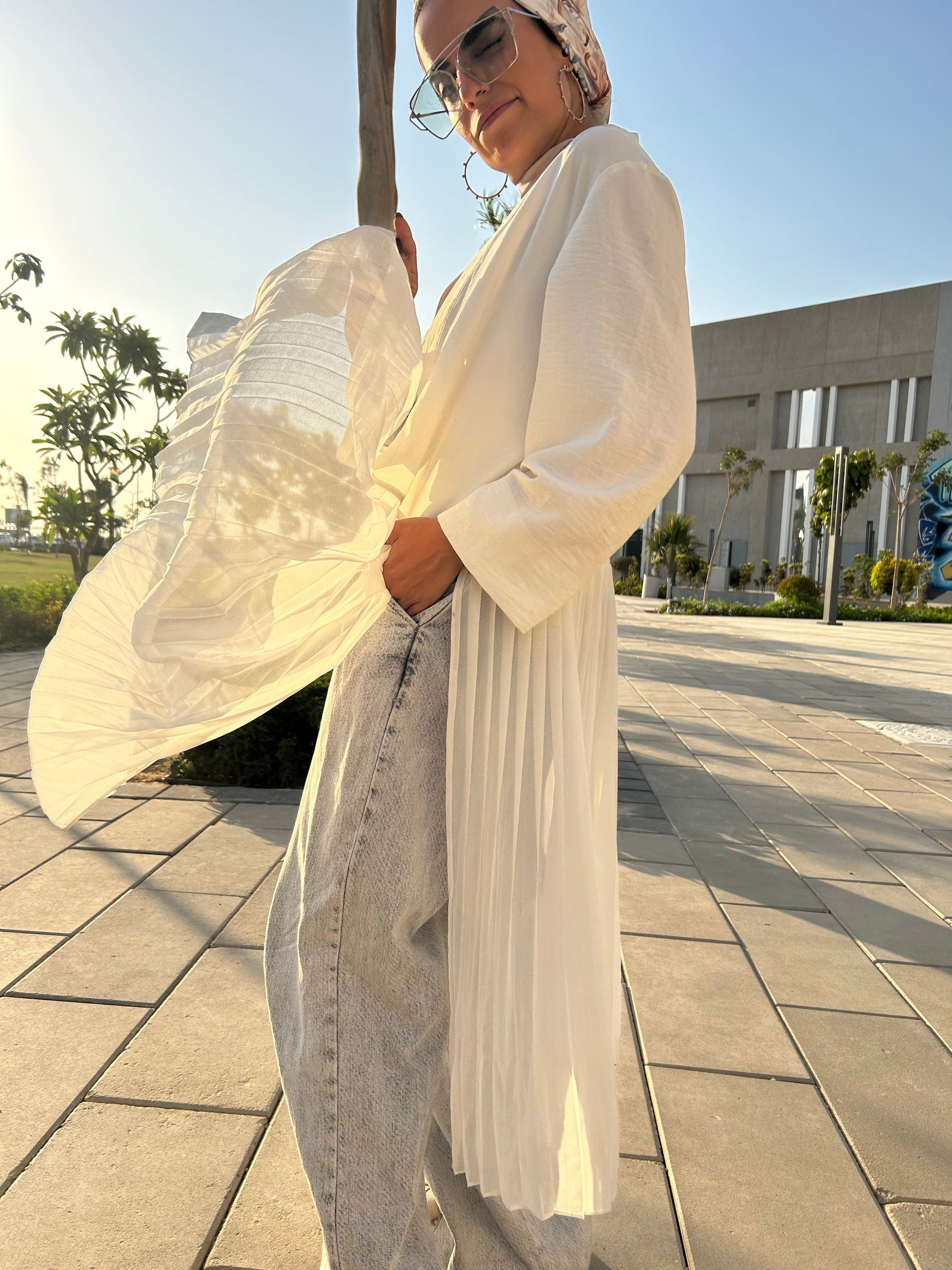 The Lace Garment Moonlight Cardigan. A cute, modest, modern summer essential || Offwhite