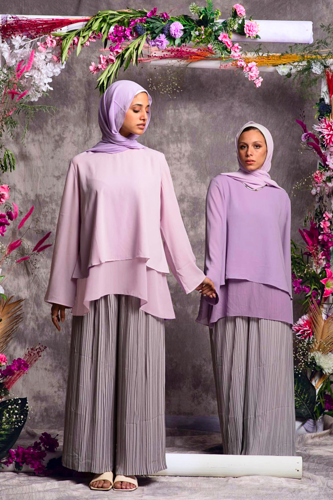 The Lace Garment Layer Up Blouse. Versatile and Chic; Comes in 7 colors || Lilac