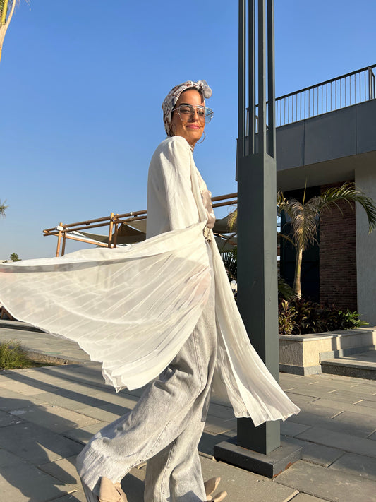 The Lace Garment Moonlight Cardigan. A cute, modest, modern summer essential || Offwhite
