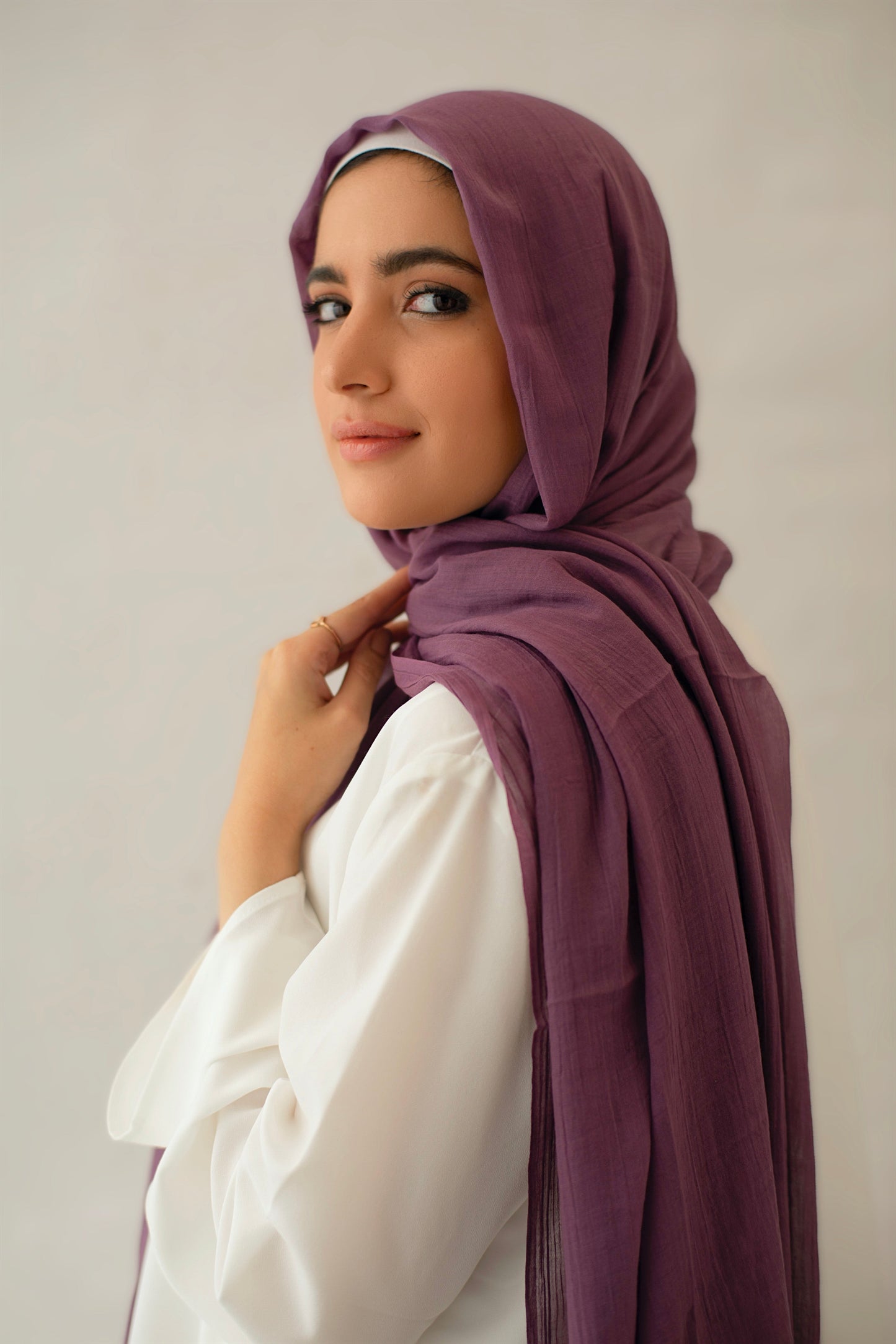 The Lace Garment Cotton Candies Scarf. Egyptian Cotton for Modern Modesty || Raisin