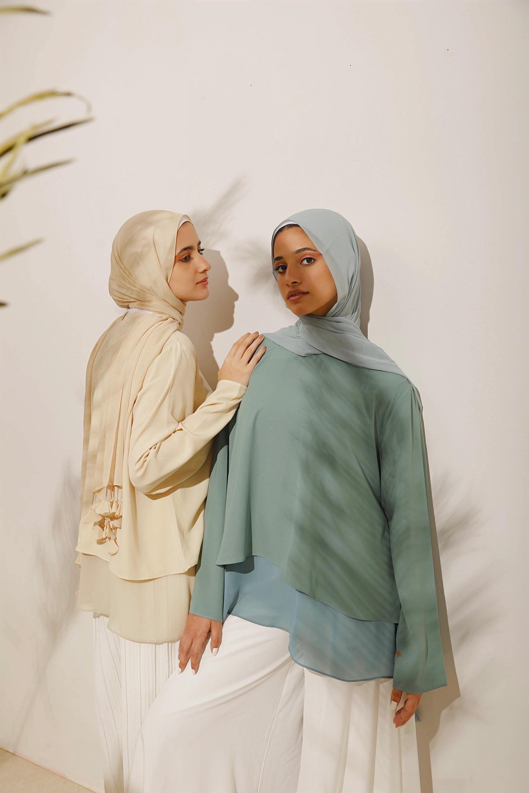 The Lace Garment Layer Up Blouse. Versatile and Chic; Comes in 7 colors || Mint