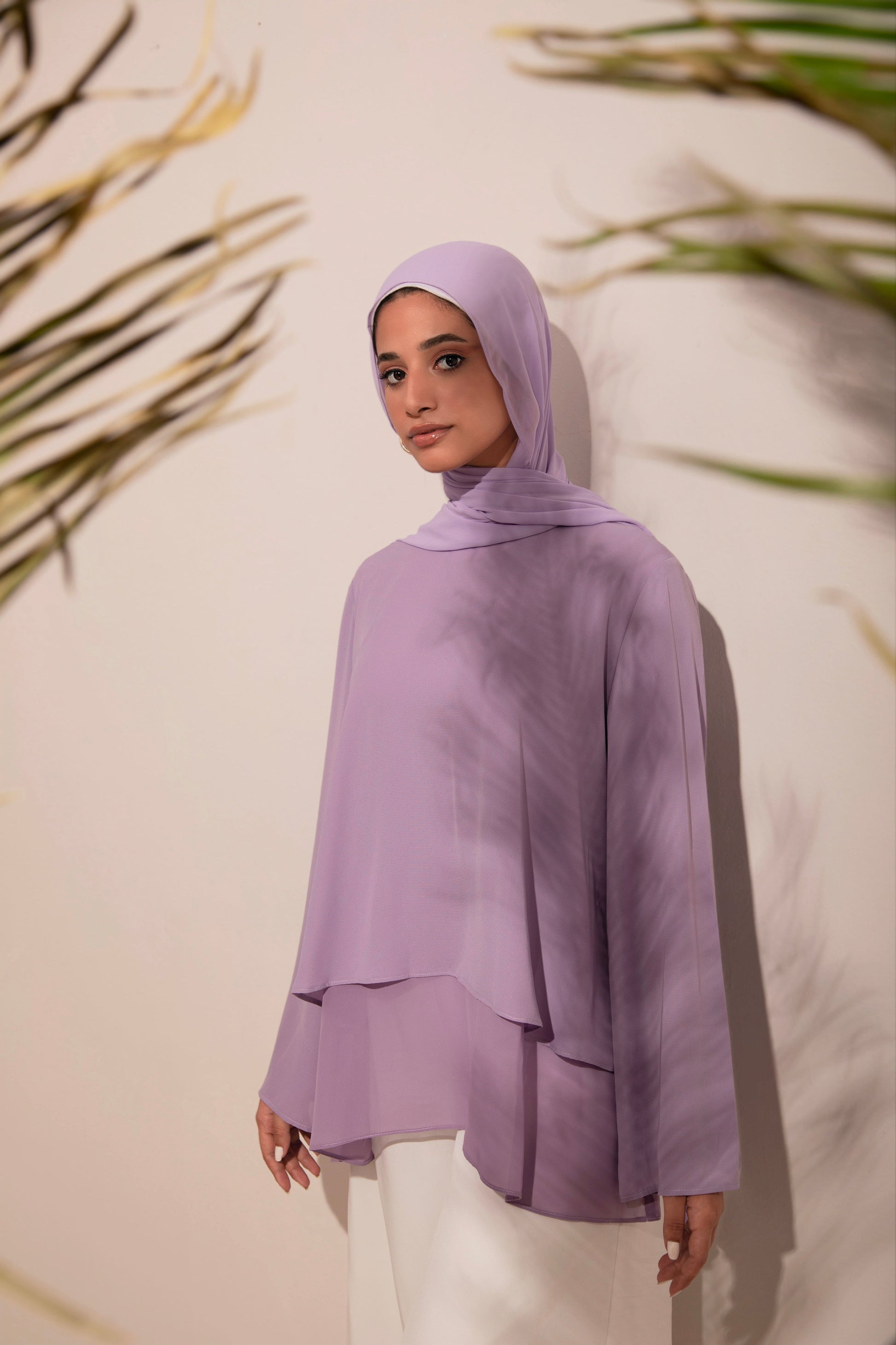 The Lace Garment Layer Up Blouse. Versatile and Chic; Comes in 7 colors || Lilac