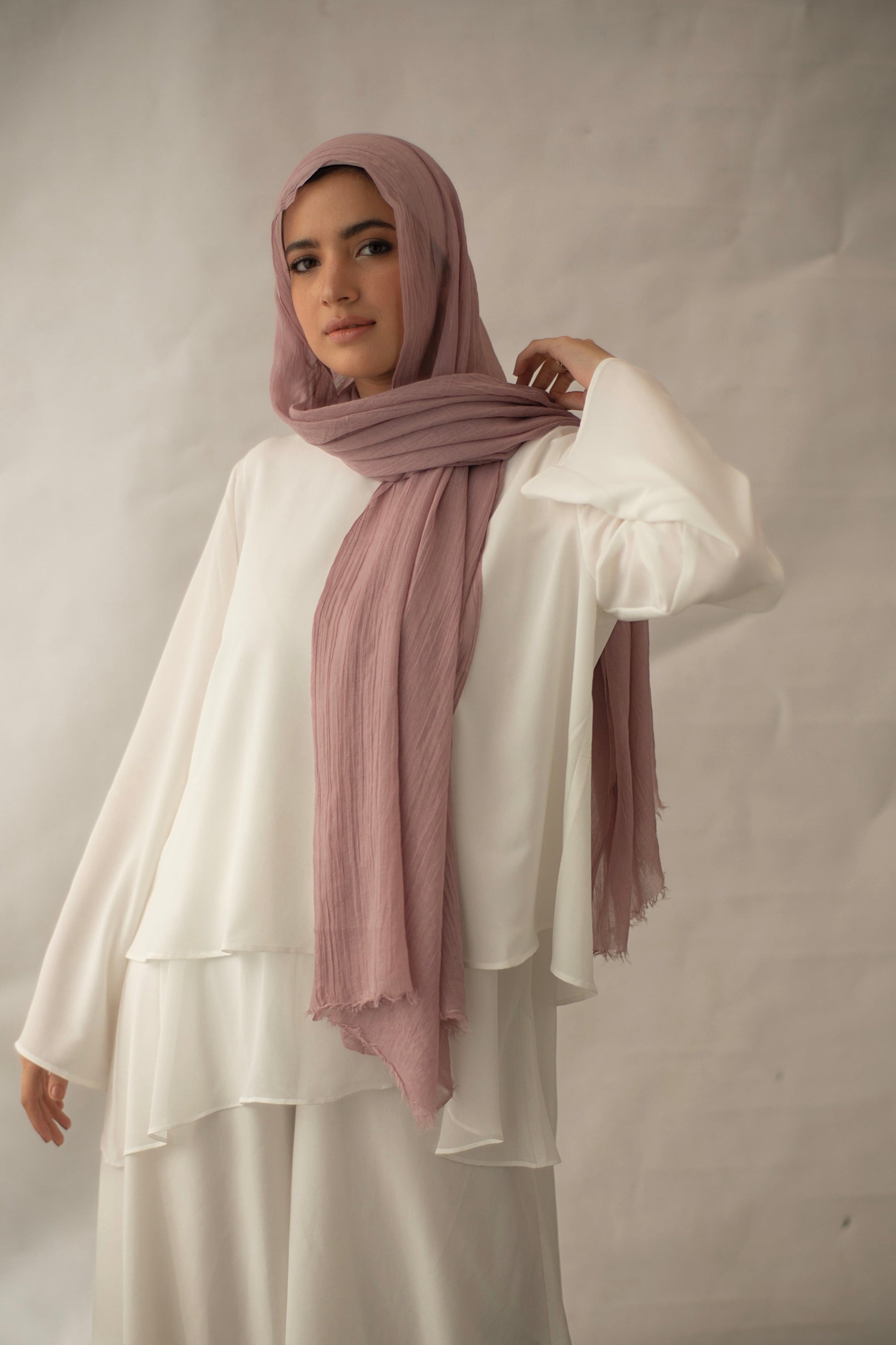 The Lace Garment Cotton Candies Scarf. Egyptian Cotton for Modern Modesty || Macaroon