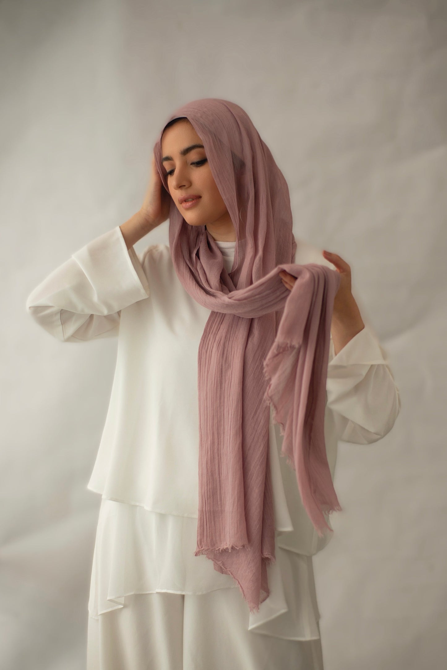 The Lace Garment Cotton Candies Scarf. Egyptian Cotton for Modern Modesty || Macaroon