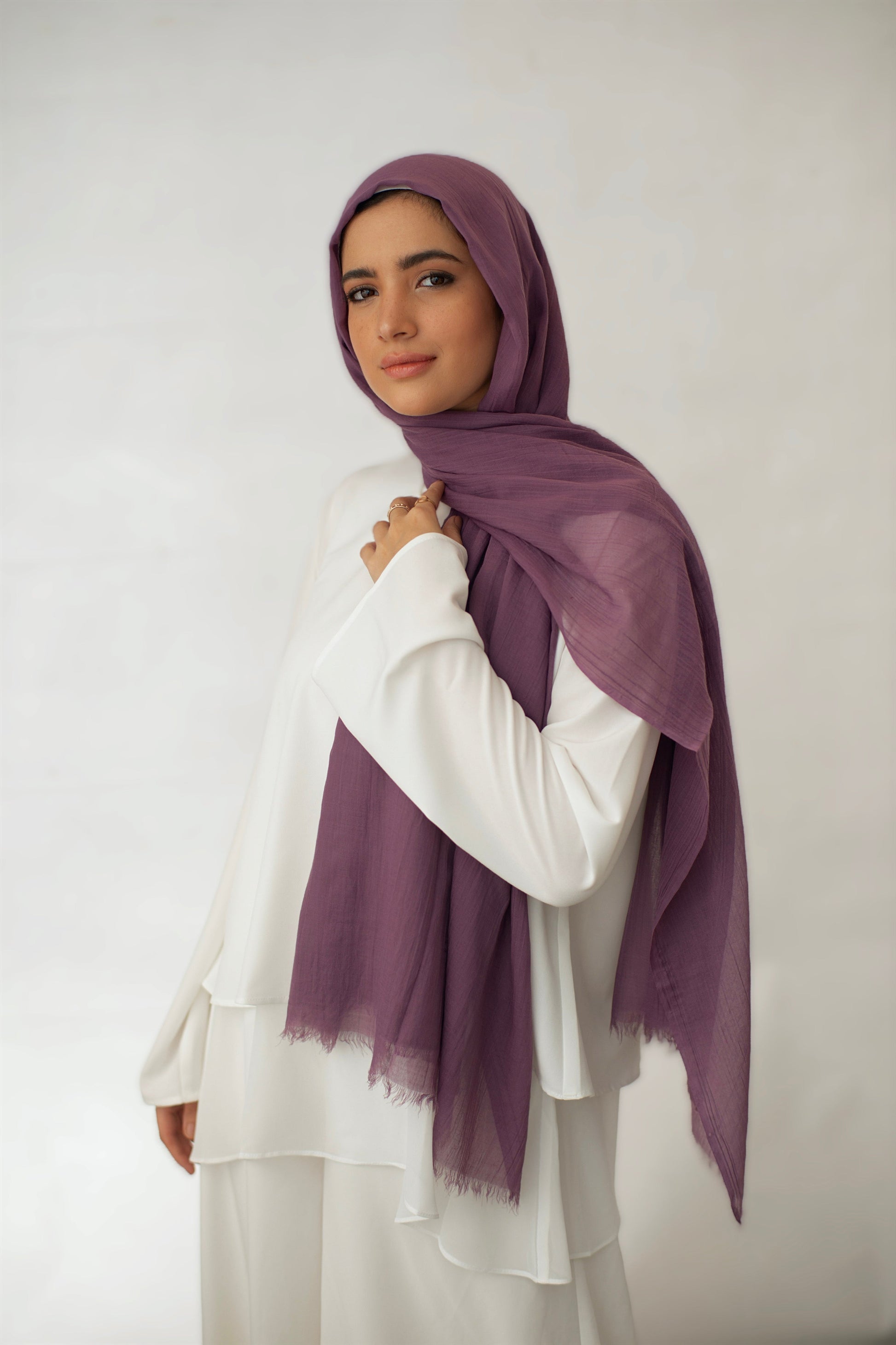 The Lace Garment Cotton Candies Scarf. Egyptian Cotton for Modern Modesty || Raisin