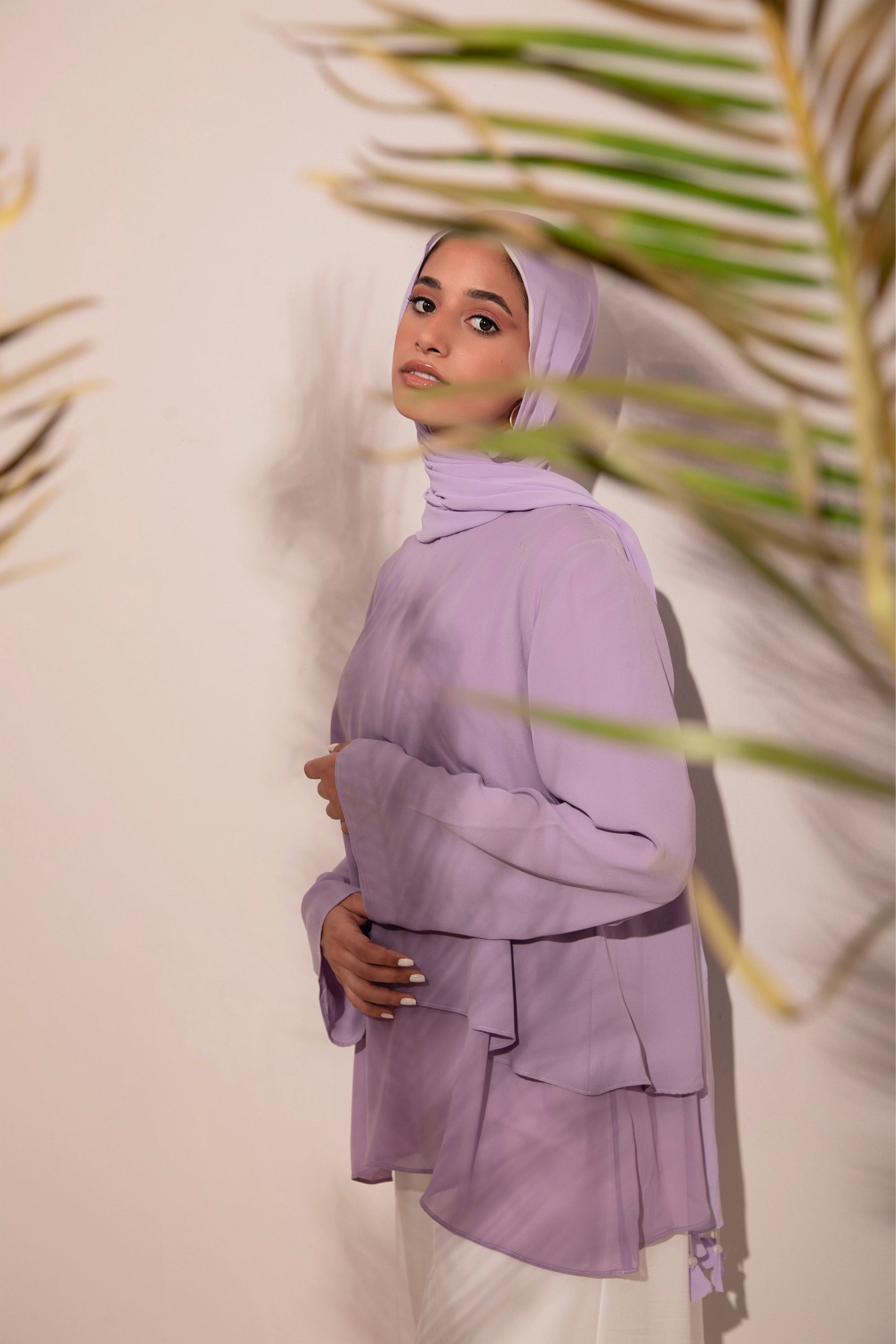The Lace Garment Layer Up Blouse. Versatile and Chic; Comes in 7 colors || Lilac