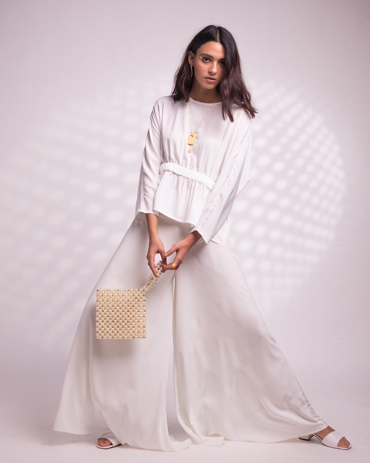 The Lace Garment Bouncy Pants || Off White