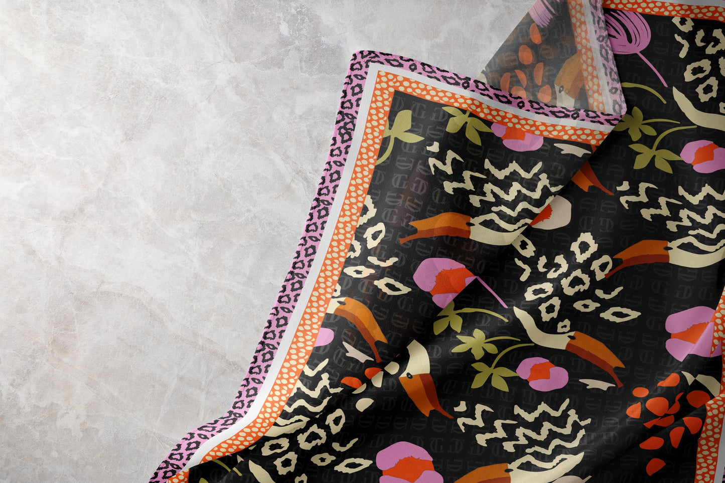 Tropica-Inspired Scarf by The Lace Garment - toucan ||