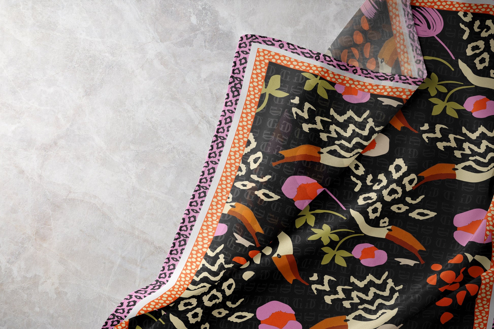 Tropica-Inspired Scarf by The Lace Garment - toucan ||