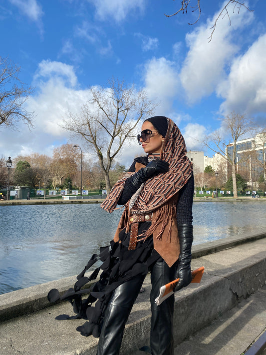 The Lace Garment Scarf, Parisian Edition! Timeless and Modern Modest Fashion - camille ||