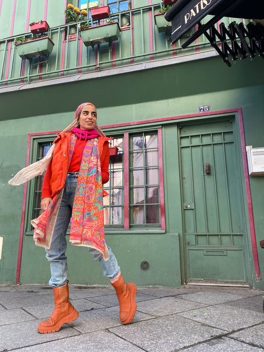The Lace Garment Scarf, Tasty Edition! Timeless and Modern Modest Fashion - peaches-cream||